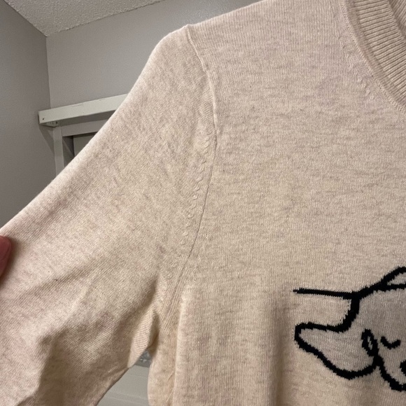 Like-New Banana Republic Factory Dog Intarsia Knit Crewneck Sweater 🐶 - Picture 4 of 13